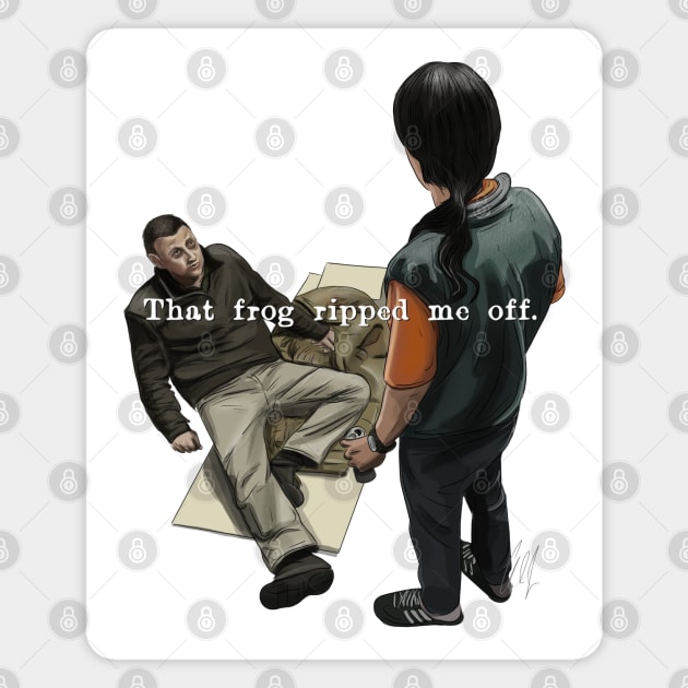Friendship: That Frog Ripped Me Off Magnet by 51Deesigns